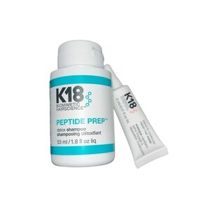 K18 peptide prep detox shampoo & leave in molecular repair hair mask